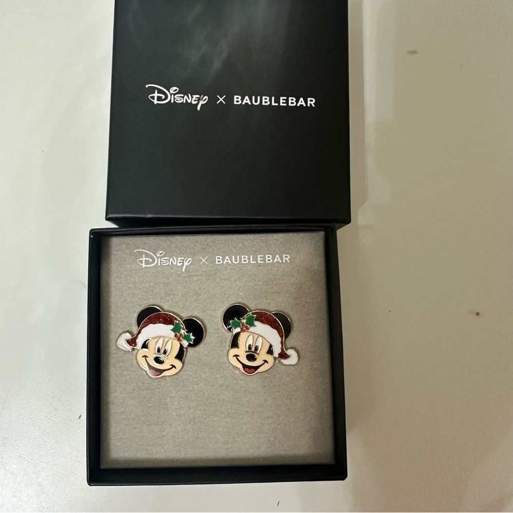 Disney x Baublebar Mickey Mouse Disney Santa Earrings - Picture 4 of 7